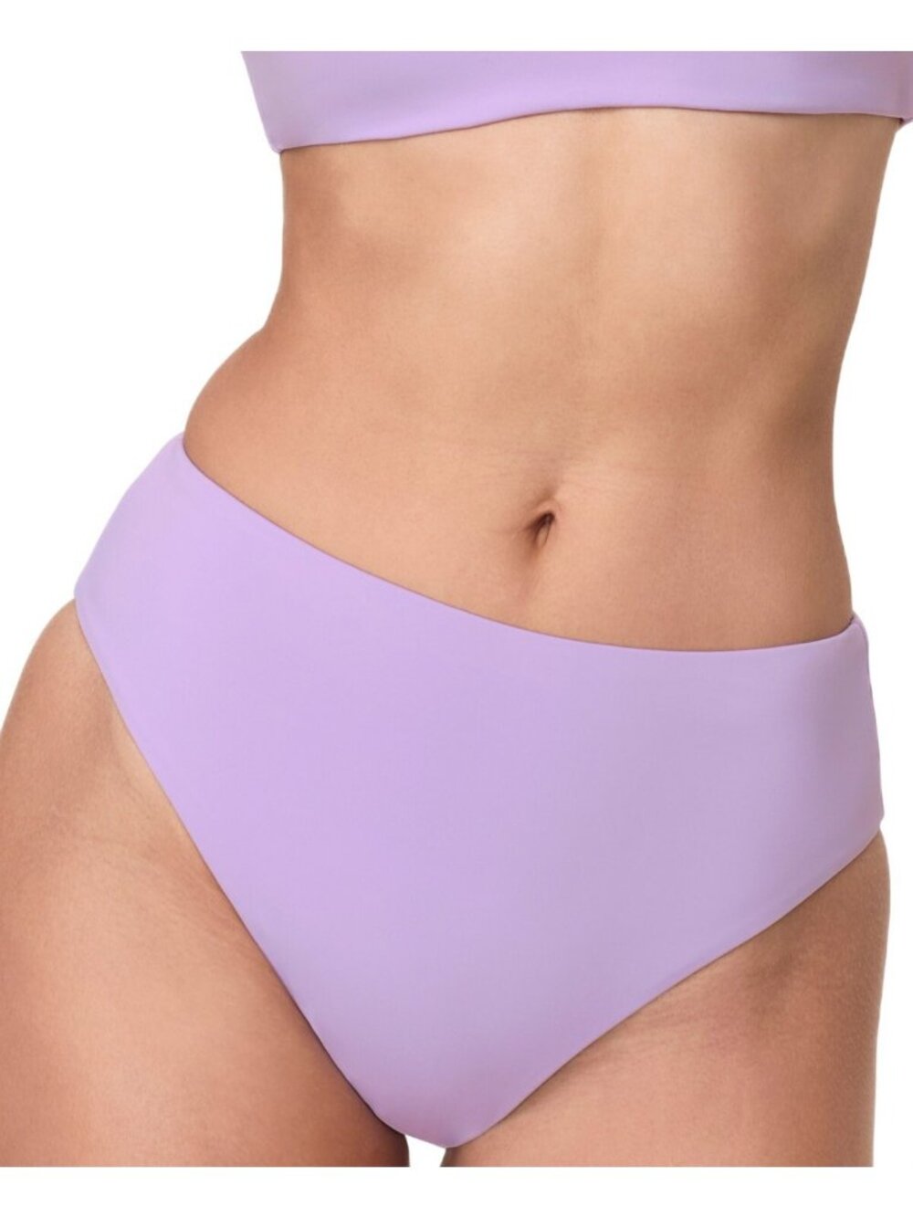 NWT Andie Womens '90s High-Waist High-Cut Cheeky Bikini Bottoms Lively Purple S